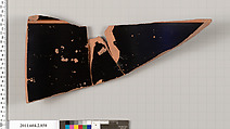 Terracotta fragment of a bell-krater (bowl for mixing wine and water), Terracotta, Greek, Attic