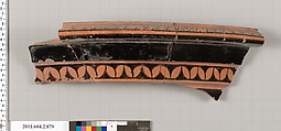 Terracotta fragment of a bell-krater (bowl for mixing wine and water), Terracotta, Greek, Attic
