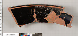 Terracotta fragment of a bell-krater (bowl for mixing wine and water), Terracotta, Greek, Attic