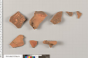 Terracotta fragments from a plastic vase, Terracotta, Greek, Attic