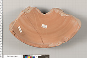 Terracotta fragment of a bell-krater (bowl for mixing wine and water), Terracotta, Greek, Attic