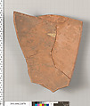 Terracotta fragment of a hydria (water jar), Terracotta, Greek, Attic