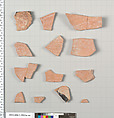 Terracotta fragments of a pelike (jar), Terracotta, Greek, Attic