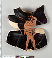 Terracotta fragments of a hydria: kalpis (water jar), Terracotta, Greek, Attic