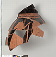 Terracotta fragment of a pelike (jar), Terracotta, Greek, Attic