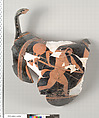 Terracotta fragment of a pelike (jar), Terracotta, Greek, Attic
