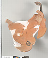 Terracotta fragment of a pelike (jar), Terracotta, Greek, Attic