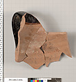 Terracotta fragment of a pelike (jar), Terracotta, Greek, Attic