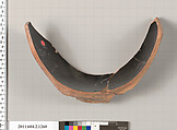 Terracotta fragment of a skyphos (deep drinking cup), Terracotta, Greek, Attic
