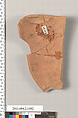Terracotta fragment of a lekythos (oil flask), Terracotta, Greek, Attic