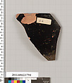 Terracotta rim fragment of a skyphos (deep drinking cup), Terracotta, Greek, Attic