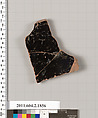 Terracotta fragment of a skyphos (deep drinking cup), Terracotta, Greek, Attic