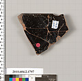 Terracotta rim fragment of a skyphos (deep drinking cup), Terracotta, Greek, Attic