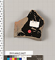 Terracotta fragment of a skyphos (deep drinking cup), Terracotta, Greek, Attic