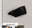 Terracotta fragment of a skyphos (deep drinking cup), Terracotta, Greek, Attic