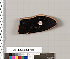 Terracotta fragment of a skyphos (deep drinking cup), Terracotta, Greek, Attic