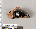 Terracotta fragment of a skyphos (deep drinking cup), Terracotta, Greek, Attic