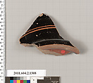 Terracotta fragment of a skyphos (deep drinking cup), Terracotta, Greek, Attic