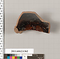 Terracotta fragment of a skyphos (deep drinking cup), Terracotta, Greek, Attic