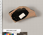 Terracotta fragment of a skyphos (deep drinking cup), Terracotta, Greek, Attic