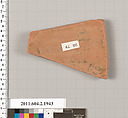 Terracotta fragment of a Nolan neck-amphora (jar), Terracotta, Greek, Attic