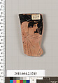 Terracotta rim fragment of a skyphos (deep drinking cup), Terracotta, Greek, Attic