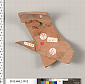 Terracotta fragment of a Nolan neck-amphora (jar), Terracotta, Greek, Attic
