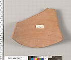 Terracotta fragment of a Nolan neck-amphora (jar), Terracotta, Greek, Attic