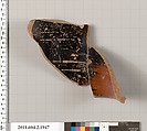 Terracotta fragment of a Nolan neck-amphora (jar), Terracotta, Greek, Attic
