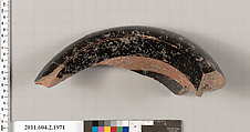 Terracotta fragment of a pelike (jar), Terracotta, Greek, Attic
