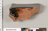 Terracotta fragment of a bell-krater (bowl for mixing wine and water), Terracotta, Greek, Attic