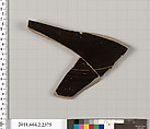 Terracotta fragment of a lekanis (covered dish)?, Terracotta, Greek, Attic