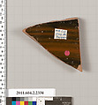 Terracotta fragment of a skyphos (deep drinking cup)?, Attributed to Makron [DvB], Terracotta, Late Archaic