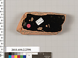 Terracotta fragment of a calyx-krater (bowl for mixing wine and water)?, Terracotta, Greek, Attic