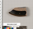 Terracotta fragment of a pelike (jar)?, Terracotta, Greek, Attic