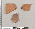 Terracotta fragments of pots; unglazed on the inside, Terracotta, Greek, Attic