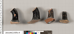 Terracotta fragments of skyphoi (deep drinking cups), Terracotta, Greek, Attic