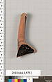 Terracotta fragment of a kylix (drinking cup), Terracotta, Greek, Attic