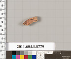Terracotta fragment of a kylix (drinking cup), Terracotta, Greek, Attic