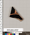 Terracotta fragment of a kylix (drinking cup), Terracotta, Greek, Attic