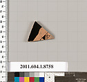 Terracotta fragment of a kylix (drinking cup), Terracotta, Greek, Attic