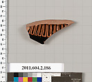 Terracotta fragment of a stamnos (jar), Terracotta, Greek, Attic