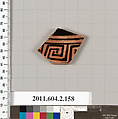 Terracotta fragment of a stamnos (jar), Terracotta, Greek, Attic