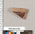 Terracotta fragment of a stamnos (jar), Terracotta, Greek, Attic