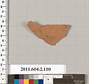 Terracotta fragment of a pelike (jar), Terracotta, Greek, Attic
