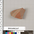 Terracotta fragment of an amphora (jar), Terracotta, Greek, Attic
