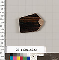 Terracotta fragment of a stamnos (jar), Terracotta, Greek, Attic