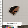 Terracotta fragment of a stamnos (jar), Terracotta, Greek, Attic