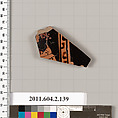 Terracotta fragment of a pelike (jar), Terracotta, Greek, Attic