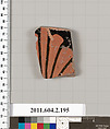 Terracotta fragment of a stamnos (jar), Terracotta, Greek, Attic
